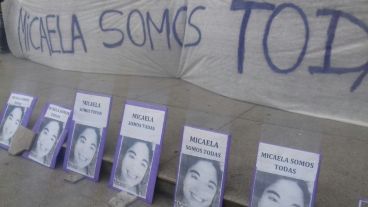 Cientos de mujeres se concentraron para pedir justicia por Micaela.