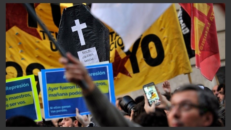La manifestación fue en peatonal Córdoba y Corrientes.