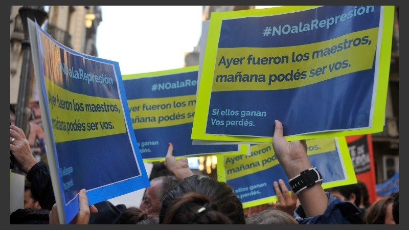 La manifestación fue en peatonal Córdoba y Corrientes.