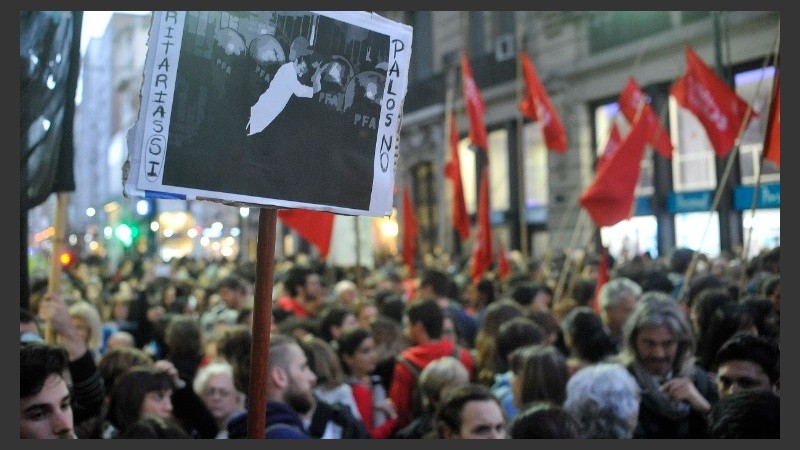 La manifestación fue en peatonal Córdoba y Corrientes.