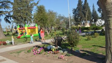 La plaza principal de la localidad.