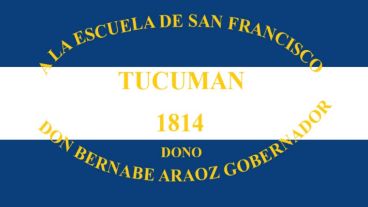 La bandera analizada fue ordenada por Bernabé Aráoz, primer gobernador intendente de Tucumán.