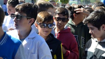 Los alumnos disfrutaron del cine 3D.