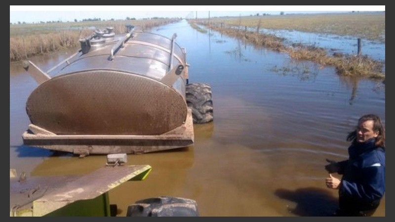 Una imagen reciente de General Villegas, con decenas de productores damnificados.