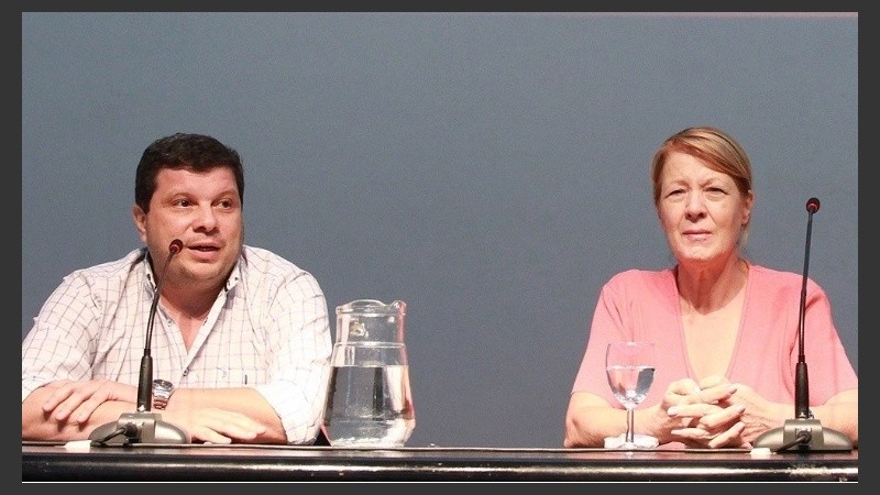 presidente del partido GEN en Santa Fe, Fabián Peralta y Margarita Stolbizer.