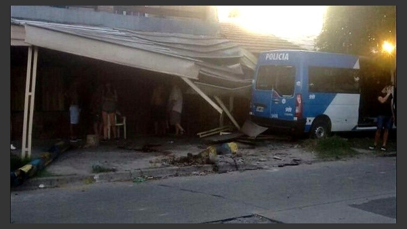 El accidente en Ameghino y 1º de Mayo.