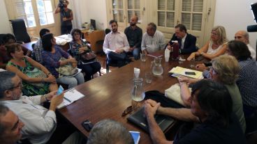 Representantes gremiales acudieron al Ministerio de Trabajo.