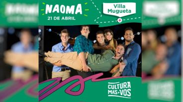 Por primera vez, Naoma tocará en Cultura Más Vos.