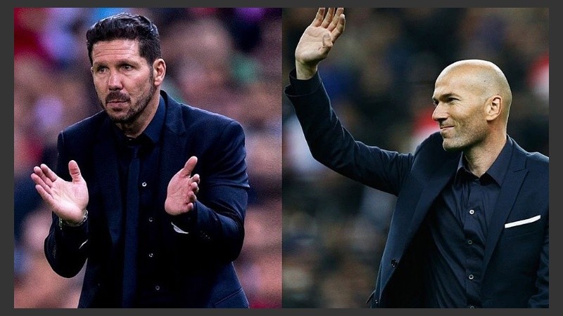 Simeone y Zidane se verán las caras en el clásico de Madrid.