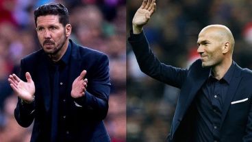 Simeone y Zidane se verán las caras en el clásico de Madrid.