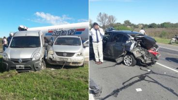 Los vehículos quedaron muy dañados.