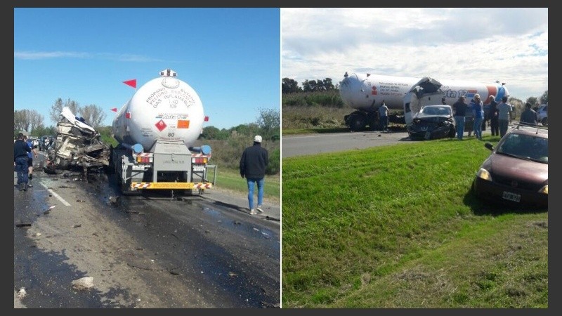 Los vehículos quedaron muy dañados.
