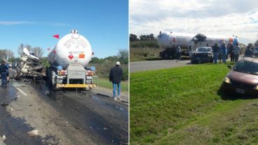 Los vehículos quedaron muy dañados.