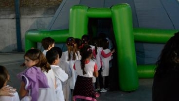 El ingreso al domo astronómico.