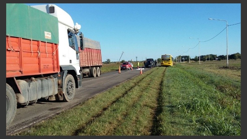 El colectivo chocó y mató al ciclista en la mañana de este domingo.