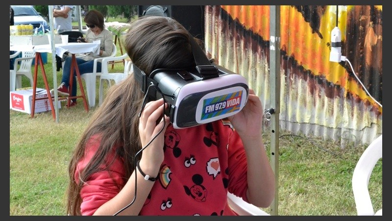 La realidad virtual, uno de los juegos más concurridos en Monje.