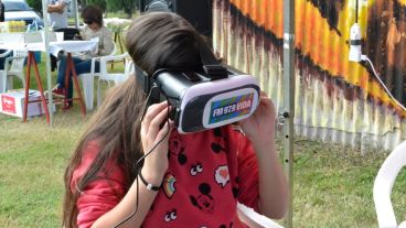 La realidad virtual, uno de los juegos más concurridos en Monje.