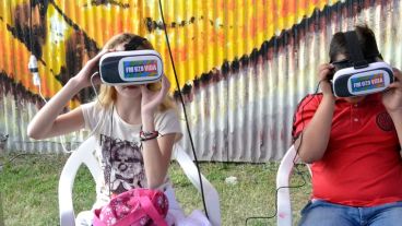 La realidad virtual, uno de los juegos más concurridos en Monje.