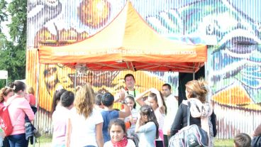 La realidad virtual, uno de los juegos más concurridos en Monje.