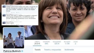 La cuenta de Twitter de la ministra de Seguridad fue hackeada en enero pasado.