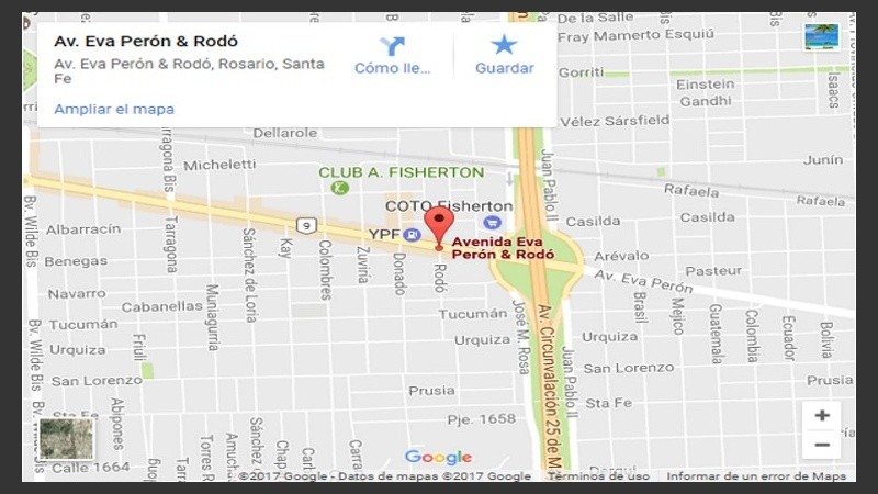 La entidad está ubicada en la zona oeste de Rosario.