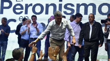 "Vamos por el buen camino", insistió Macri en el estadio de Ferro.