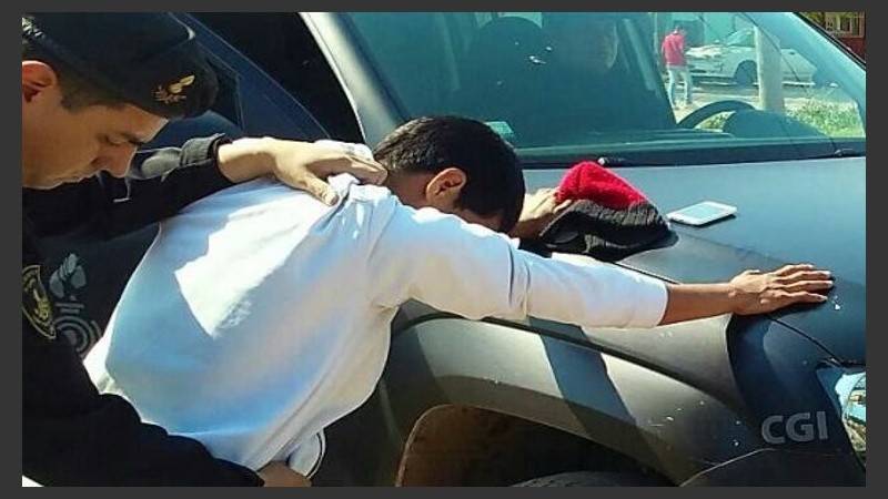 El momento de la detención del acusado. 