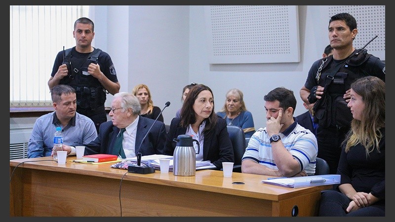 Los imputados en el inicio del juicio este jueves por la mañana.