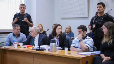 Los imputados en el inicio del juicio este jueves por la mañana.