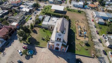 Desde el aire la Parroquia Santo Domingo Guzmán.