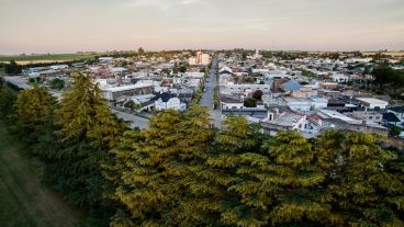 Vista aérea del pueblo.