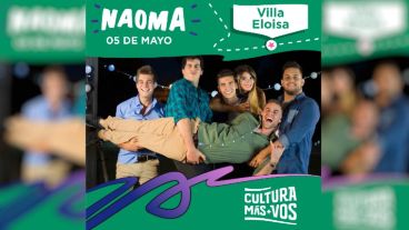 La banda Naoma se vuelve a subir a los escenarios de Cultura Más Vos.