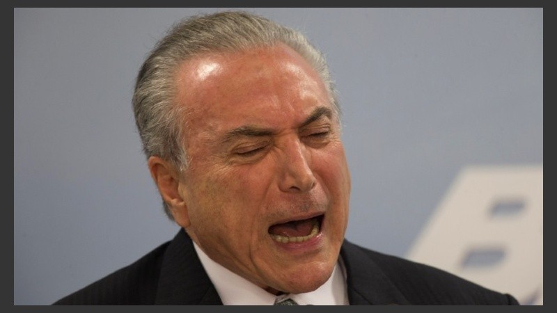 El presidente de Brasil, Michel Temer, durante un mensaje a la nación.