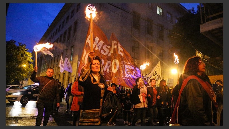 Antorchas en pedido de justicia. 