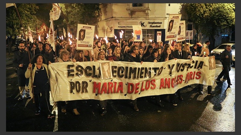 La marcha por las calles de la ciudad.