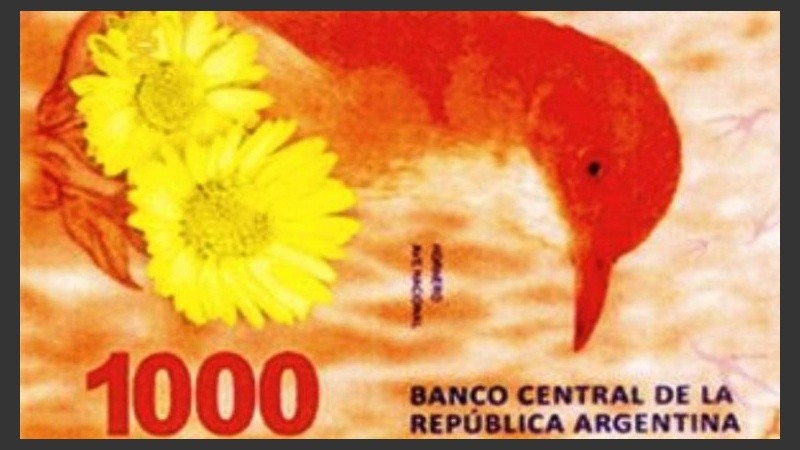 El billete del mil pesos. 