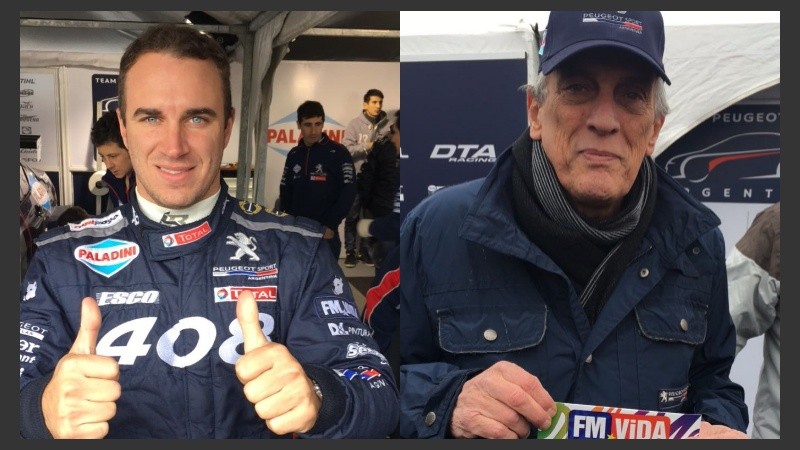 Mariano Werner, líder de la competencia, y el Flaco Traverso en el Fangio.