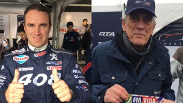 Mariano Werner, líder de la competencia, y el Flaco Traverso en el Fangio.