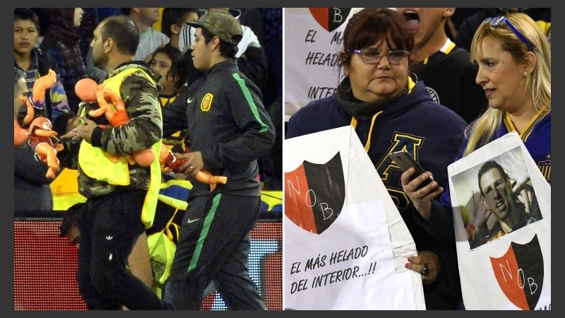 La polémica en las tribunas.