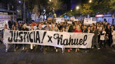 Una de las marchas que se realizó en pedido de justicia por Nahuel.