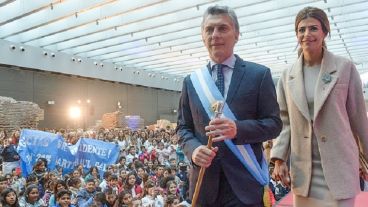 Macri junto a Awada en el locro por el 25 de mayo.