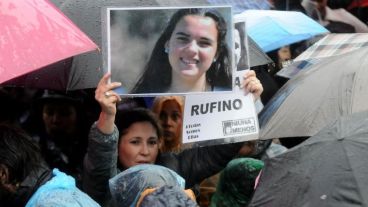El caso de Chiara, la chica asesinada por su novio en Rufino, en la protesta porteña del año pasado.