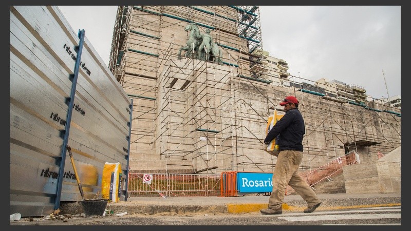 Se montó en la zona un espacio exclusivo para los trabajadores.