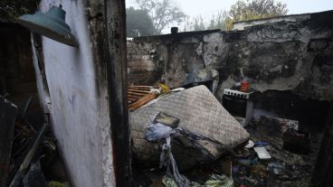 Así quedó el interior de la vivienda.