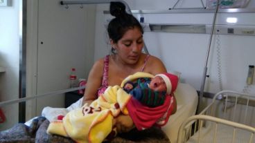 Eugenia y su bebita.