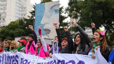 Postales de la movilización "Ni una menos" en Rosario. (Alan Monzón/Rosario.com)