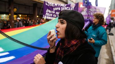 Postales de la movilización "Ni una menos" en Rosario. (Alan Monzón/Rosario.com)