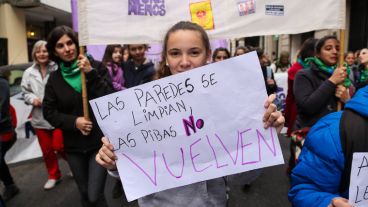 Postales de la movilización "Ni una menos" en Rosario. (Alan Monzón/Rosario.com)