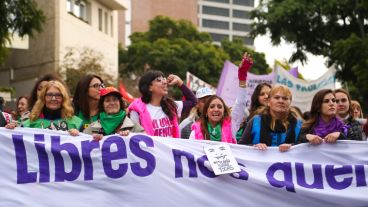 Postales de la movilización "Ni una menos" en Rosario. (Alan Monzón/Rosario.com)