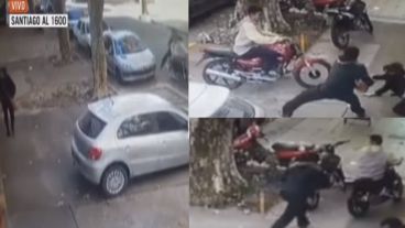 Una secuencia del asalto callejero que dio vueltas en las redes.